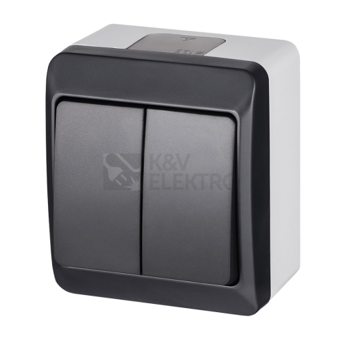  Vypínač č.5 Famatel Galatea IP44 antracit 5332-07