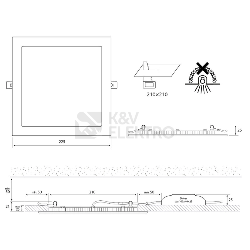 Obrázek produktu Podhledové LED svítidlo McLED Toro S21 21W 3000K ML-412.066.33.0 3