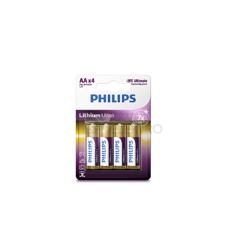 Tužkové baterie AA Philips lithiové FR6LB4A/10 (blistr 4ks)