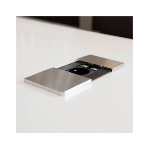 Vestavná zásuvka VersaPAD 06008E00003 1x230V 2xUSB nerez (obrázek 3)