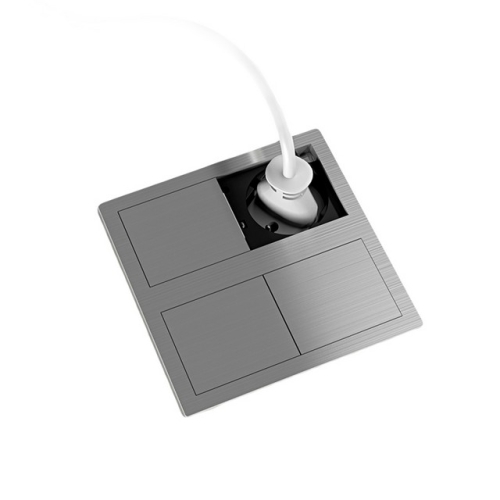 Vestavné zásuvky VersaHIT 06015E00001 DUAL 2x230V kartáčovaná nerez