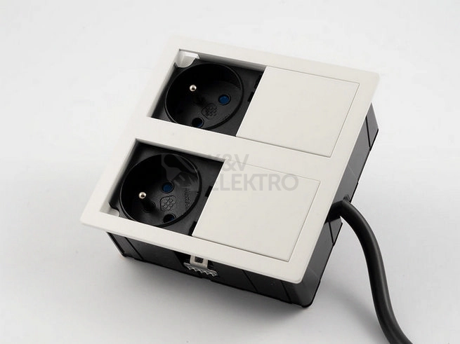 Obrázek produktu Vestavné zásuvky VersaHIT 06015E00008 DUAL 2x230V bílá 2