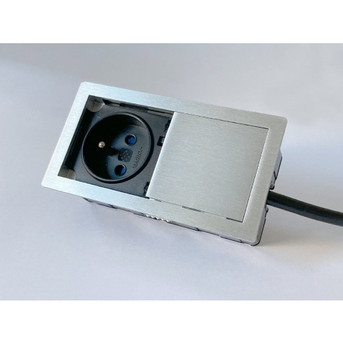 Vestavná zásuvka VersaHIT 06025E00001 MONO 1x230V nerez