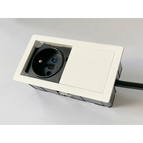 Vestavná zásuvka VersaHIT 06025E00007 MONO 1x230V bílá