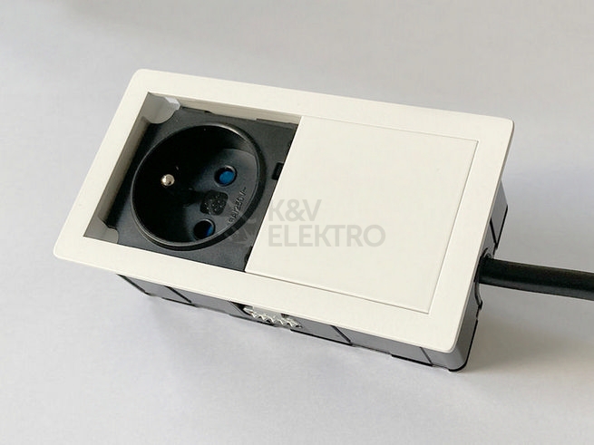 Obrázek produktu  Vestavná zásuvka VersaHIT 06025E00007 MONO 1x230V bílá 1