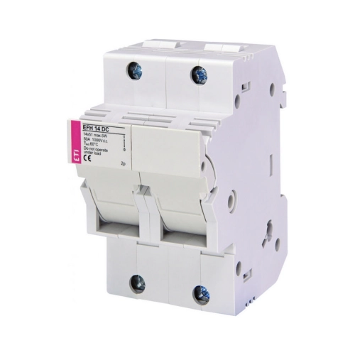 Pojistkový odpínač ETI EFH 14 DC 2P 1000VDC 50A pro válcové pojistky 14x51 gPV 002560203