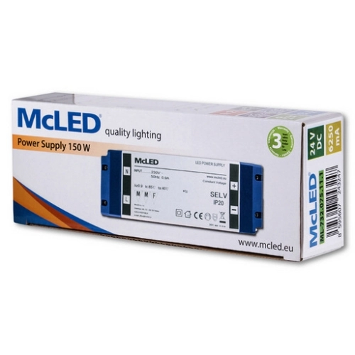 Nábytkový LED napájecí zdroj McLED 24VDC 150W 6,25A ML-732.075.11.1 (obrázek 6)