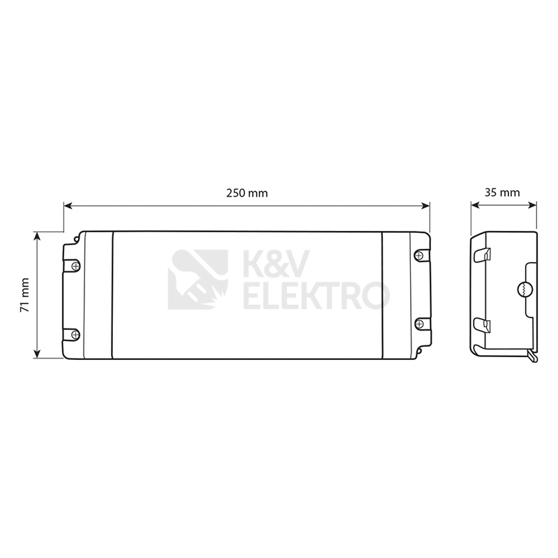 Obrázek produktu Nábytkový LED napájecí zdroj McLED 24VDC 150W 6,25A ML-732.075.11.1 4