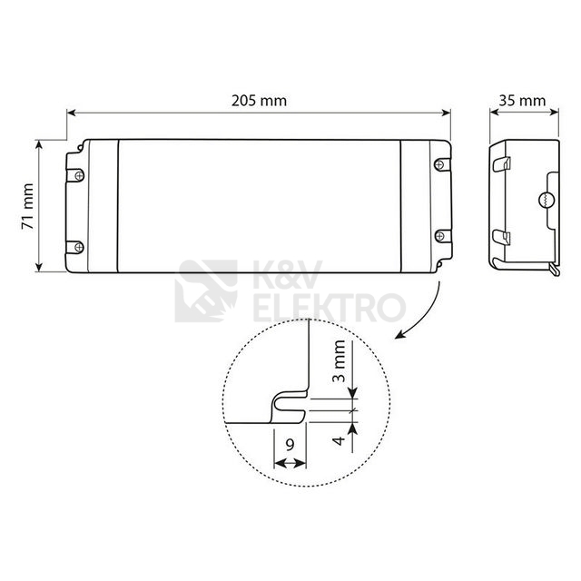 Obrázek produktu Nábytkový LED napájecí zdroj McLED 24VDC 150W 6,25A ML-732.075.11.1 5