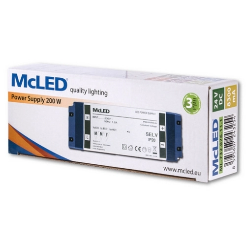 Nábytkový LED napájecí zdroj McLED 24VDC 200W 8,3A ML-732.076.11.1 (obrázek 5)
