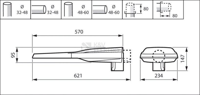 Obrázek produktu LED svítidlo Philips LumiStreet BGP292 LED120-4S/740 II DM11 48/60S 75W 10440lm 4000K 1