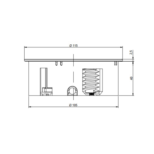 Stolní zásuvka BACHMANN Twist 931.132 230V + USB nabíječka matná černá