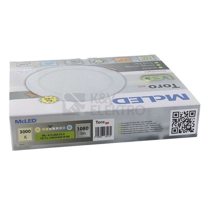 Obrázek produktu Podhledové LED svítidlo McLED Toro R15 15W 3000K ML-412.068.33.0 3