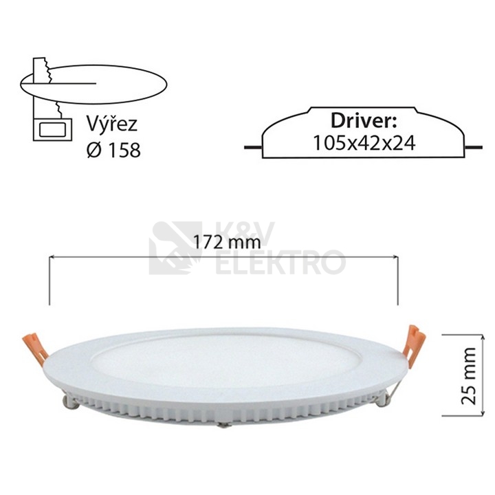 Obrázek produktu Podhledové LED svítidlo McLED Toro R15 15W 3000K ML-412.068.33.0 4