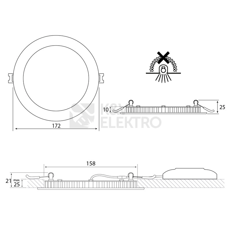 Obrázek produktu Podhledové LED svítidlo McLED Toro R15 15W 3000K ML-412.068.33.0 5