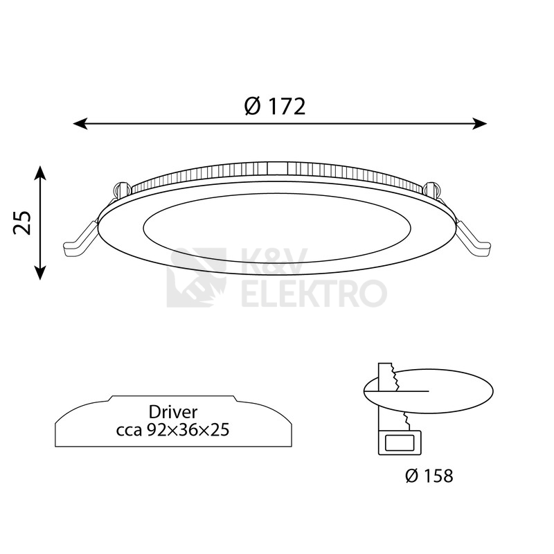 Obrázek produktu Podhledové LED svítidlo McLED Toro R15 15W 3000K ML-412.068.33.0 6