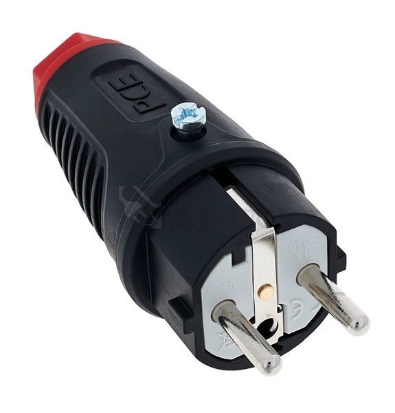 Obrázek produktu Vidlice PCE 0521-SR hluboká 230V/16A guma/plast IP54
2
