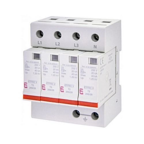 Svodič přepětí ETI ETITEC V T2 255/20 4+0 002442956