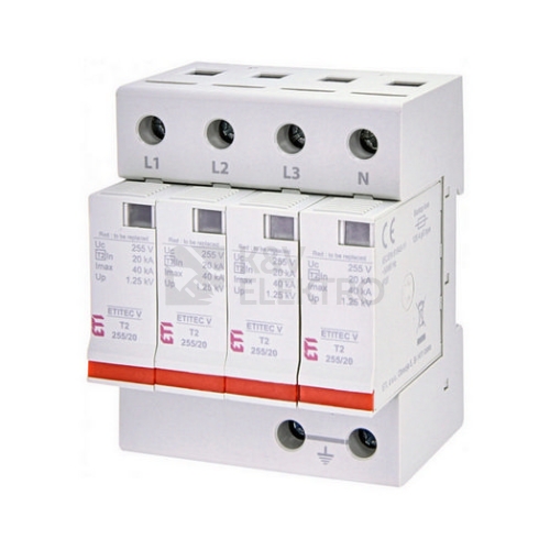 Svodič přepětí ETI ETITEC V T2 255/20 4+0 002442956