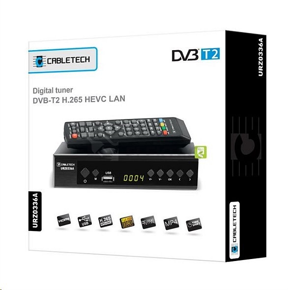 Obrázek produktu  Set top box DVB-T2 CABLETECH URZ0336A H.265 3