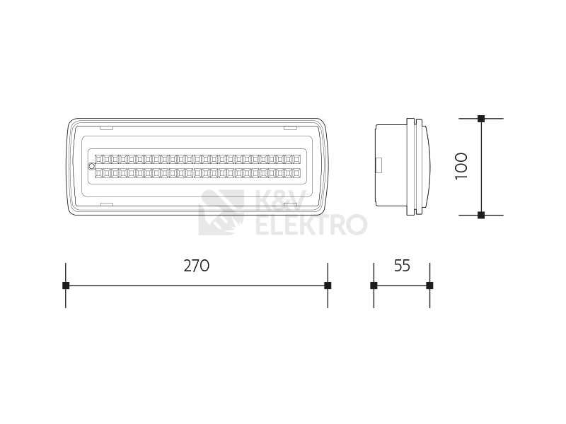 Obrázek produktu Nouzové LED svítidlo Panlux FENIX LED 300 PN35200013 IP65 5W 3h 2