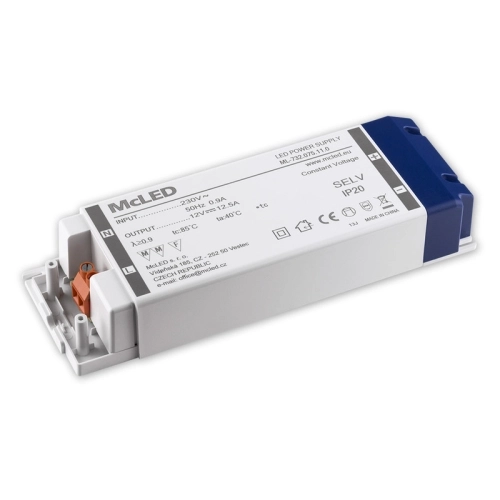 Nábytkový LED napájecí zdroj McLED 12VDC 150W 12,5A ML-732.075.11.0 (obrázek 6)