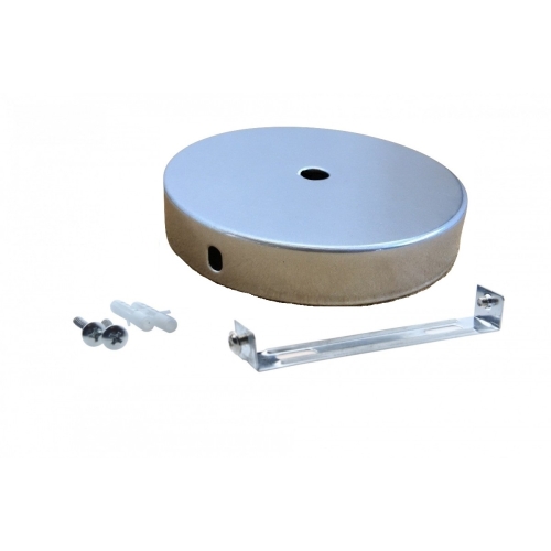 Baldachýn k lustru plochý kovový 95mm stříbrná barva