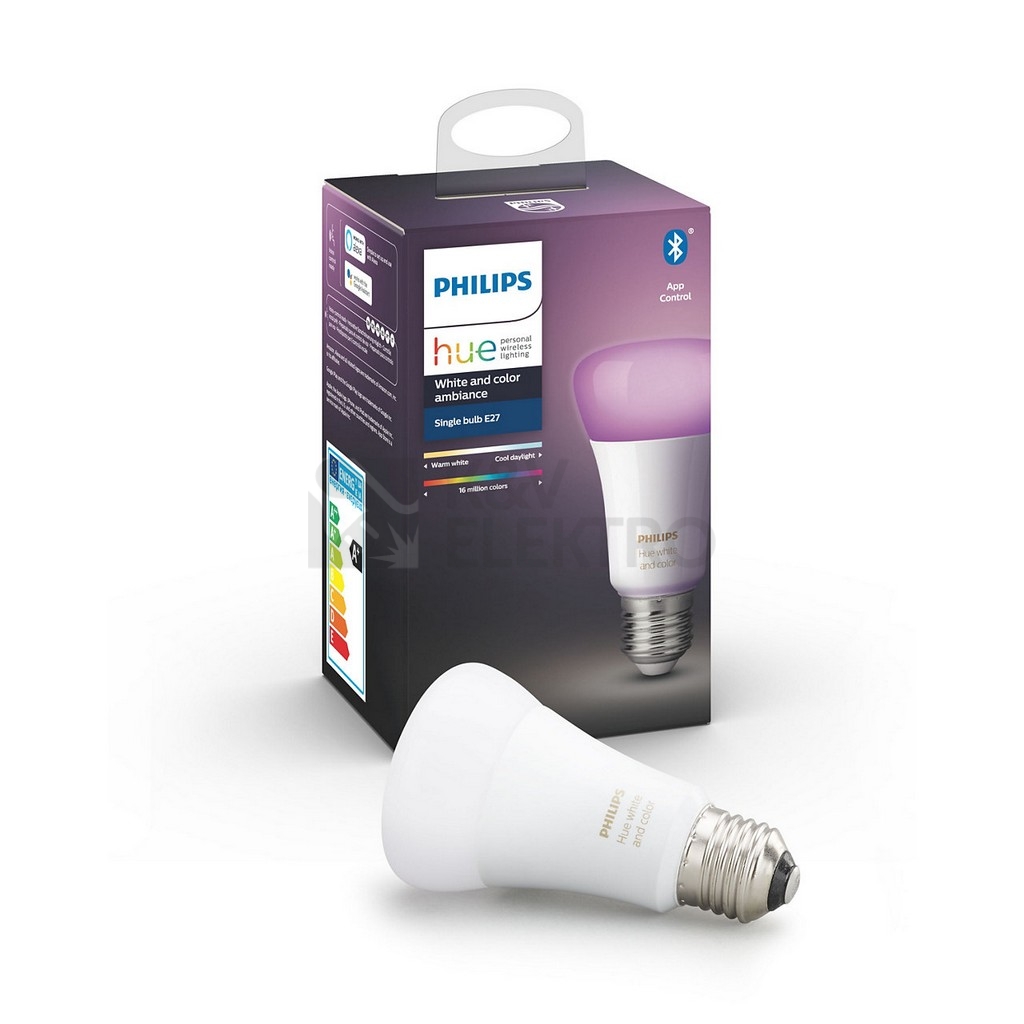 Obrázek produktu Bluetooth LED žárovka E27 Philips Hue A60 9W (60W) white and color ambiance 0
