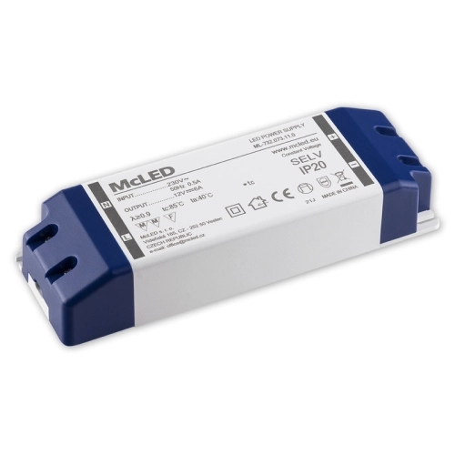 Nábytkový LED napájecí zdroj McLED 12VDC 72W 6A ML-732.073.11.0 (obrázek 6)