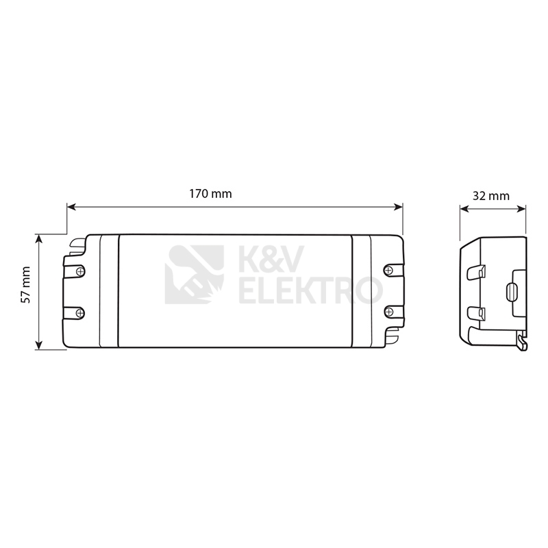 Obrázek produktu Nábytkový LED napájecí zdroj McLED 12VDC 72W 6A ML-732.073.11.0 6