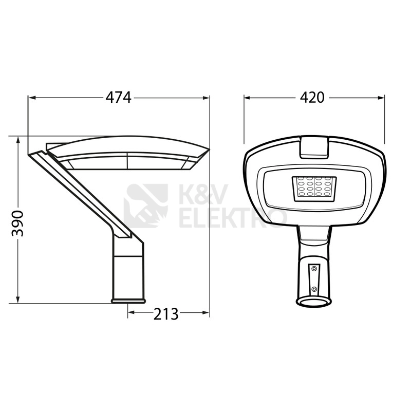 Obrázek produktu Svítidlo McLED veřejného osvětlení Space 30 30W 4000K ML-521.011.09.0 7
