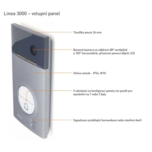 Sada video telefonu Bticino 5" 1 byt (CLASSE 100 Wi-Fi + LINEA 3000) 364614 (obrázek 5)