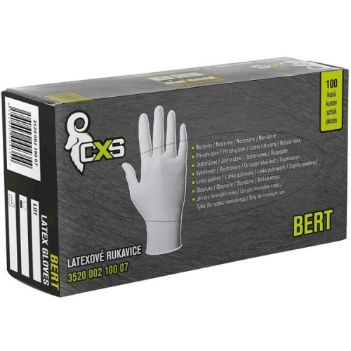 Jednorázové latexové rukavice BERT LATEX 10/XL 100ks