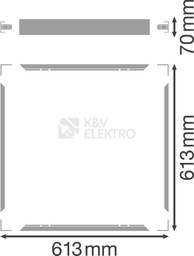 Obrázek produktu Montážní rámeček LEDVANCE SURFACE MOUNT KIT H70 600x600mm 2