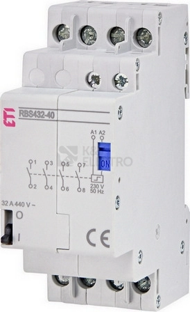 Obrázek produktu Impulzní relé (bistabilní spínač) ETI RBS432-40-230V AC 4NO 32A 002464126 0