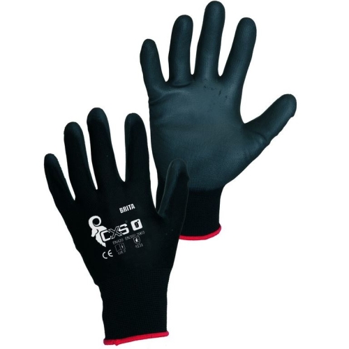 Levně Pracovní rukavice CXS BRITA BLACK velikost 9