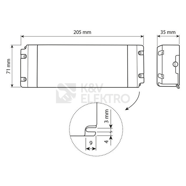 Obrázek produktu Nábytkový LED napájecí zdroj McLED 12VDC 180W 15A ML-732.076.11.0 2