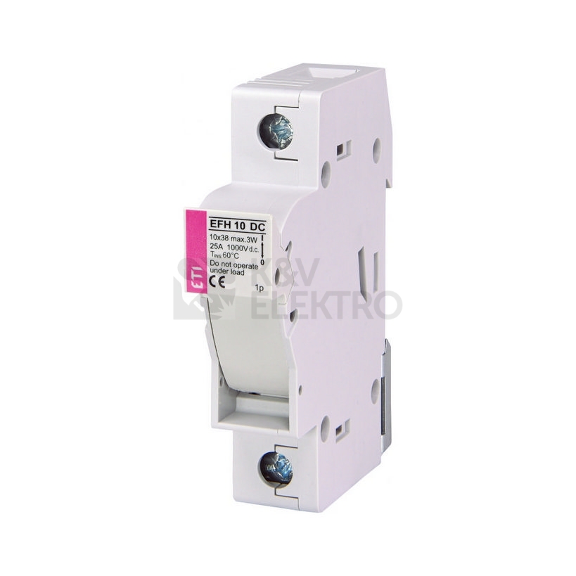 Obrázek produktu Pojistkový odpínač ETI EFH 10 DC 1P 1000VDC 25A pro válcové pojistky 10x38 gPV 002540201 0