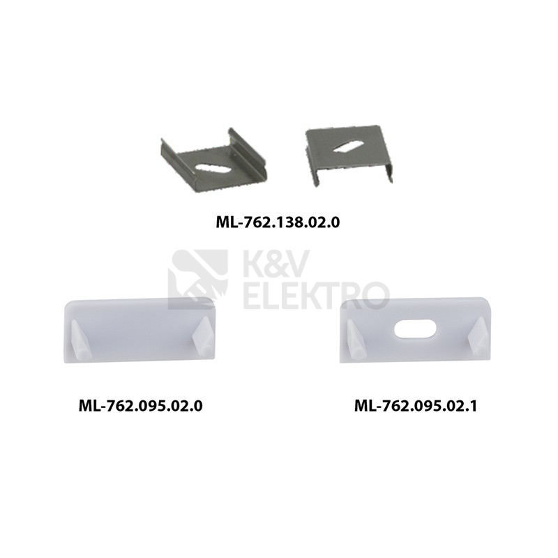 Obrázek produktu Přisazený hliníkový profil McLED PE 19x8mm s mléčným difuzorem 2m ML-761.095.02.2 3