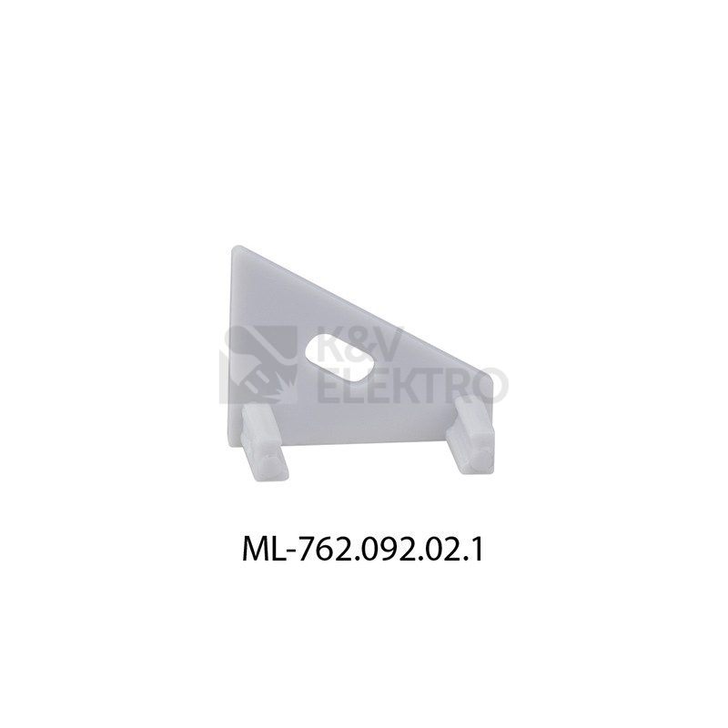 Obrázek produktu Koncovka LED profilu RN s otvorem stříbrná McLED ML-762.092.02.1 0