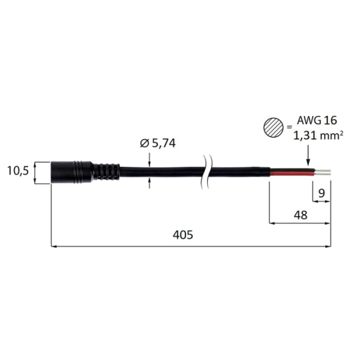 Napájecí konektor 10A McLED zásuvka ML-112.006.11.4