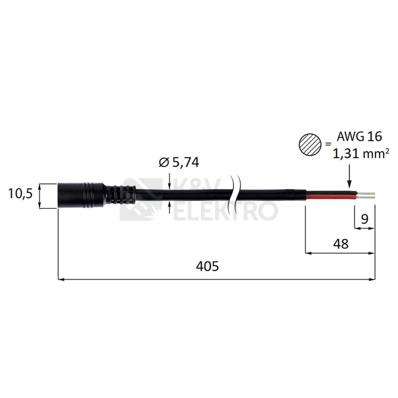 Obrázek produktu Napájecí konektor 10A McLED zásuvka ML-112.006.11.4 0
