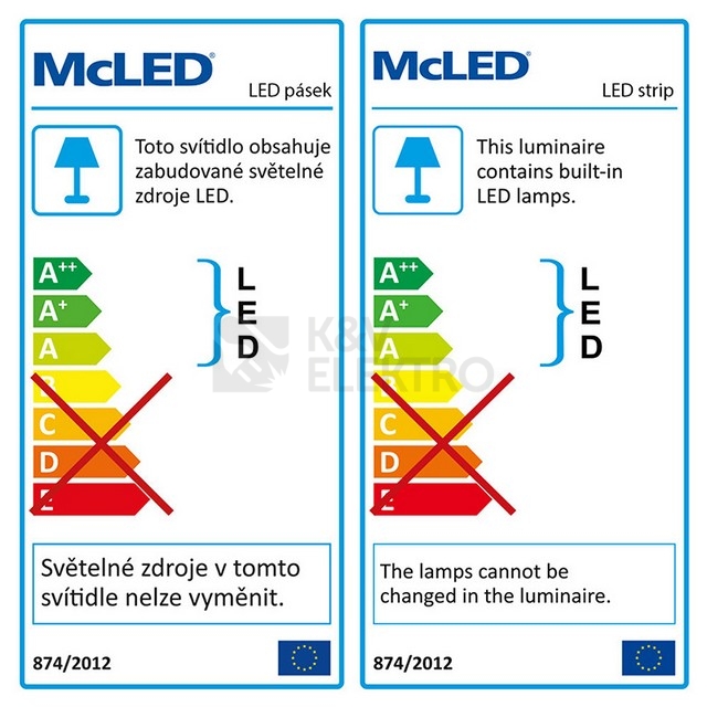Obrázek produktu LED pásek McLED 24V neutrální bílá CRI90 š=10mm IP20 19,2W/m 160LED/m SMD2835 ML-126.887.60.2 6