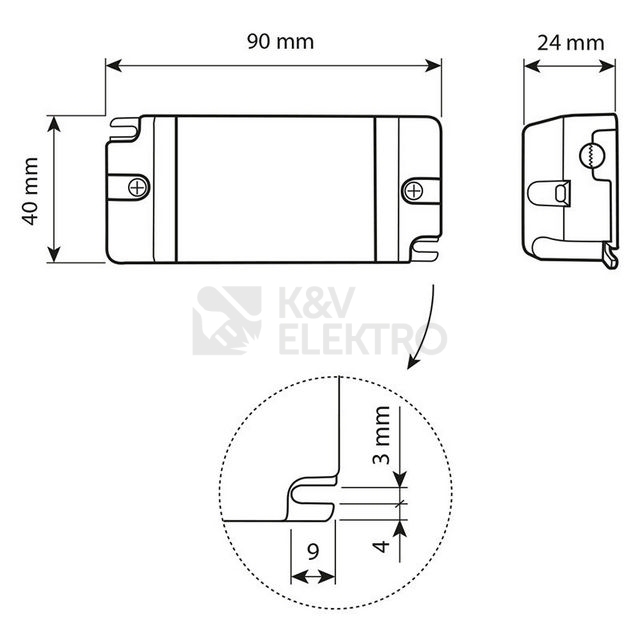 Obrázek produktu Nábytkový LED napájecí zdroj McLED 24VDC 12W 0,5A ML-732.070.11.1 5