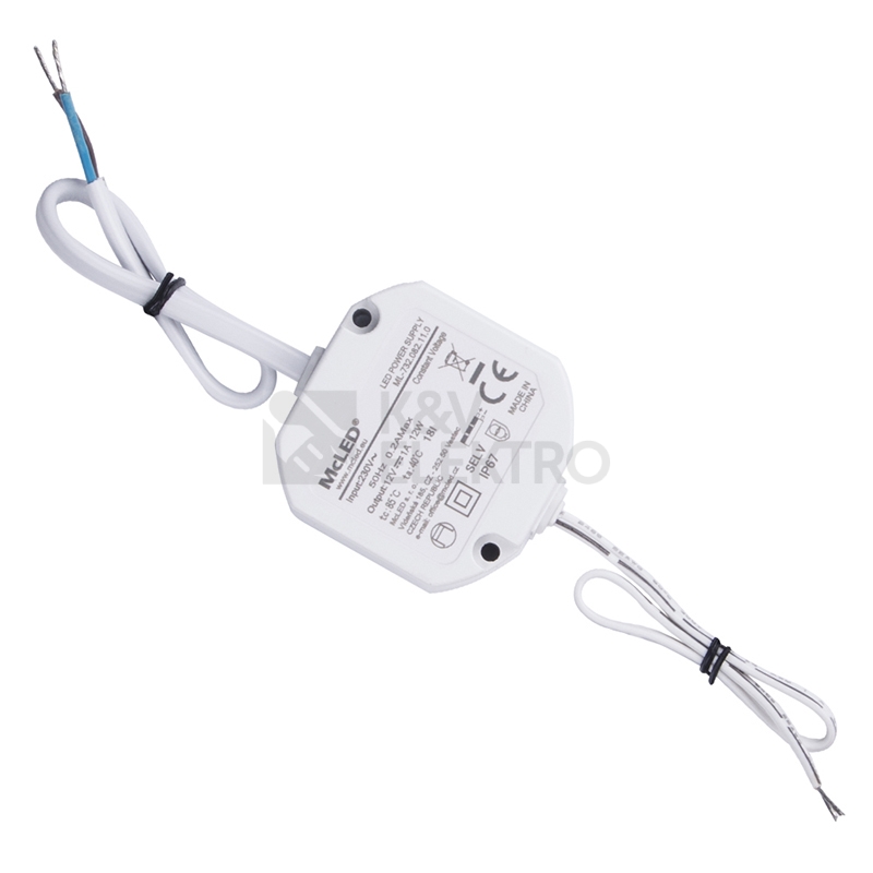 Obrázek produktu Napájecí zdroj McLED ML-732.082.11.0 12W 12VDC IP67 2