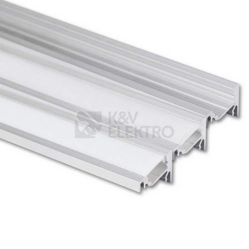 Rohový hliníkový profil McLED 19x15mm s mléčným difuzorem 1m ML-761.092.02.1