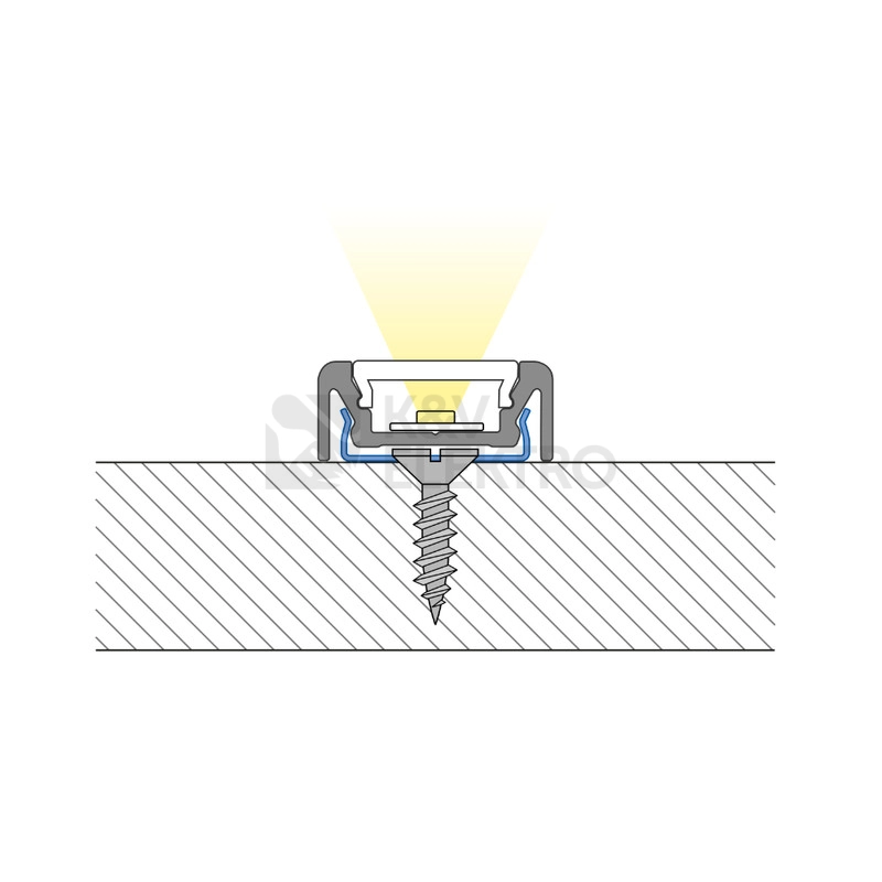 Obrázek produktu Přisazený hliníkový profil McLED PE 19x8mm s čirým difuzorem 2m ML-761.097.02.2 1