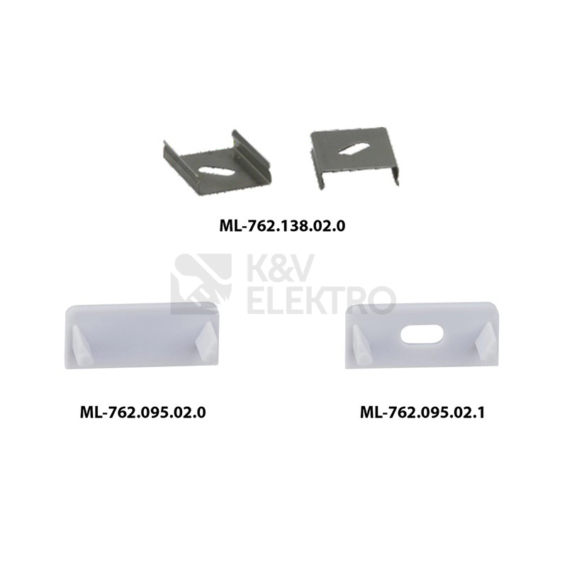 Obrázek produktu Přisazený hliníkový profil McLED PE 19x8mm s čirým difuzorem 2m ML-761.097.02.2 5