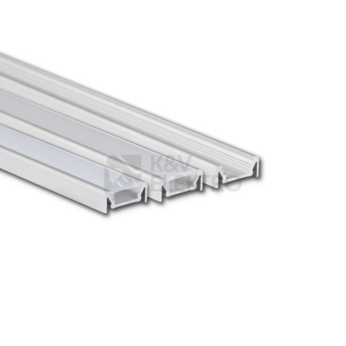 Přisazený hliníkový profil McLED PE 19x8mm BEZ DIFUZORU 2m ML-761.195.02.2