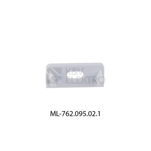 Koncovka pro hliníkový profil PE Mcled ML-762.095.02.1 s otvorem stříbrná